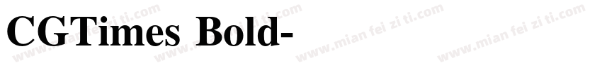 CGTimes Bold字体转换